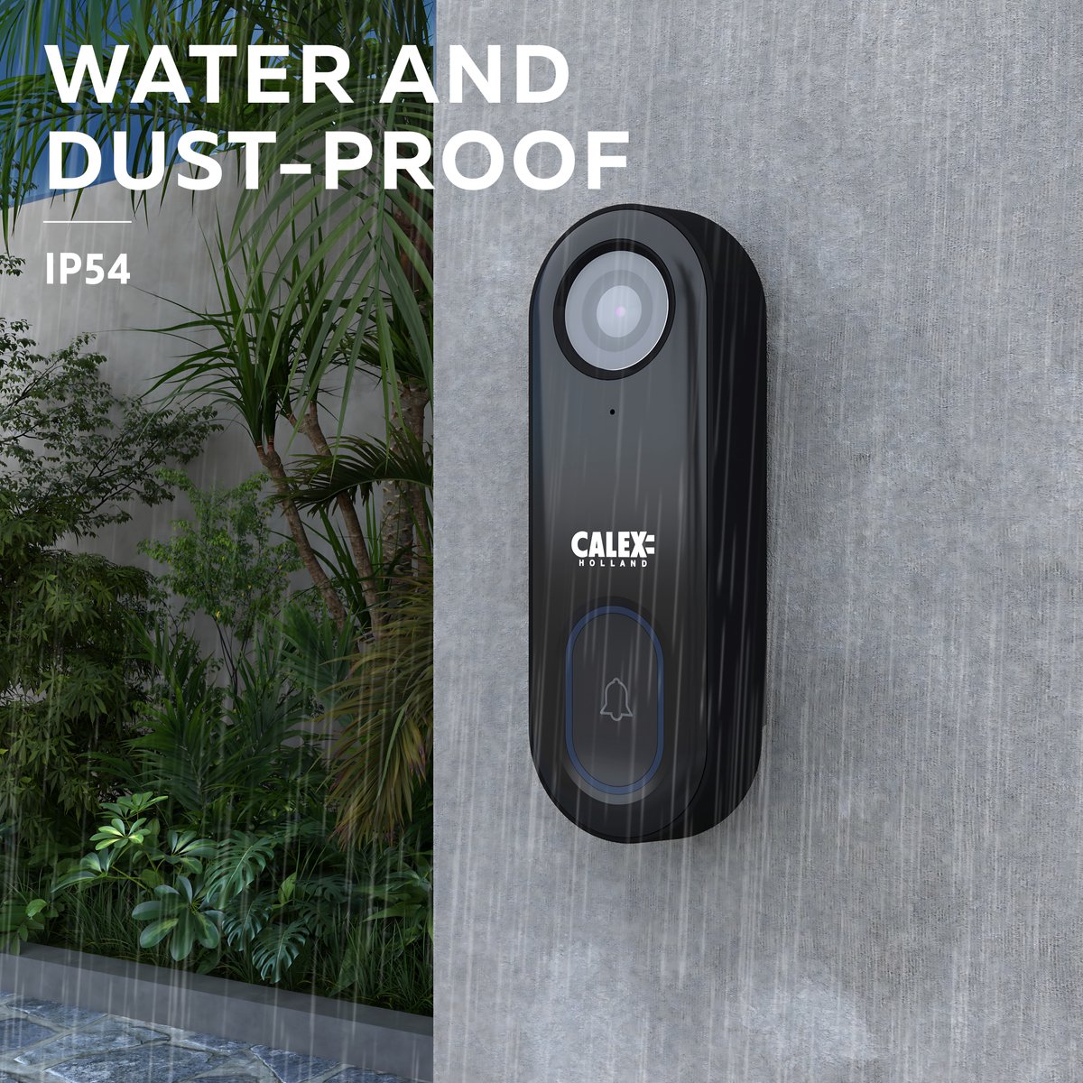 Afbeelding 2 van Calex Slimme Deurbel met Camera - Video Deurbel Full HD - Incl. Chime / Gong - Smart Home - Zwart
