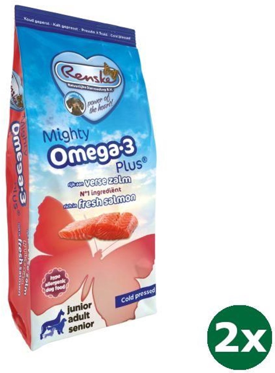 Renske 2x12 kg Renske mighty omega plus zalm geperst hondenvoer