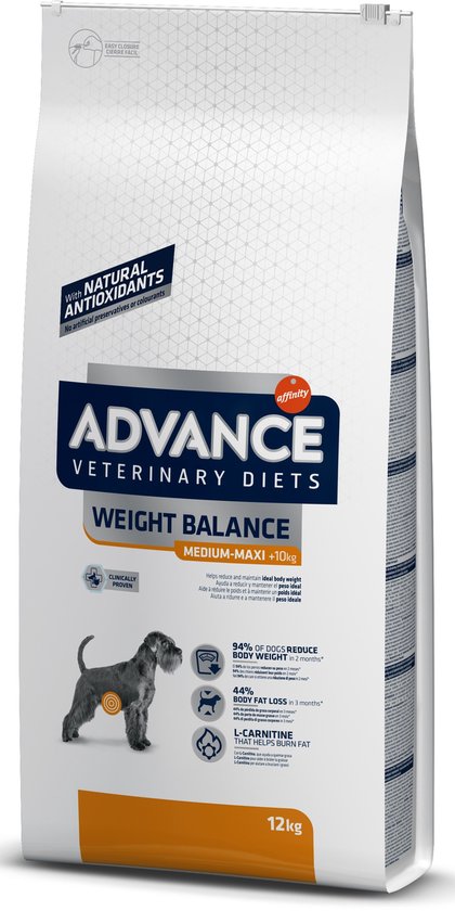 Advance Veterinary Diet - Weight Balance Medium/Maxi Hondenvoer - 12 kg