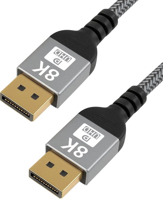 Nuvance - Câble Displayport - Câble d'affichage de 3 mètres - jusqu'à 32,4 Go/s - 8K Ultra HD - pour TV, Ordinateur, moniteur, projecteur