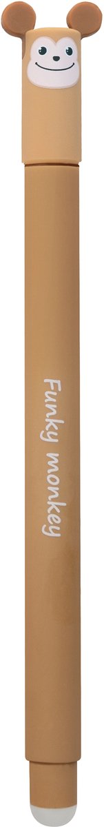 Eberhard Faber gelpen Animal Erase-It - Aap - schrijfkleur blauw - uitwisbare pen - EF-582110