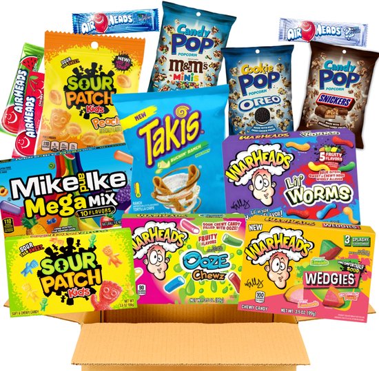 Mystery Snackbox M – Amerikaans Snoep, Chocolade & Koek – USA Candy Box ...