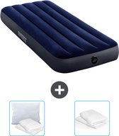 Matelas gonflable Intex - 1 personne - 76 x 191 x 25 cm - Blauw - Oreiller et protège-oreiller inclus