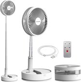 Bol.com Vulpes Goods® Tech - Draadloze Statiefventilator met Afstandsbediening - 4in1 - Oplaadbaar & Verstelbaar - Stil - 12dB -... aanbieding