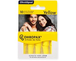 Ohropax Yellow - Schuim Oordoppen - SNR 35 dB - Vormbaar en Wegwerp - 10 Stuks