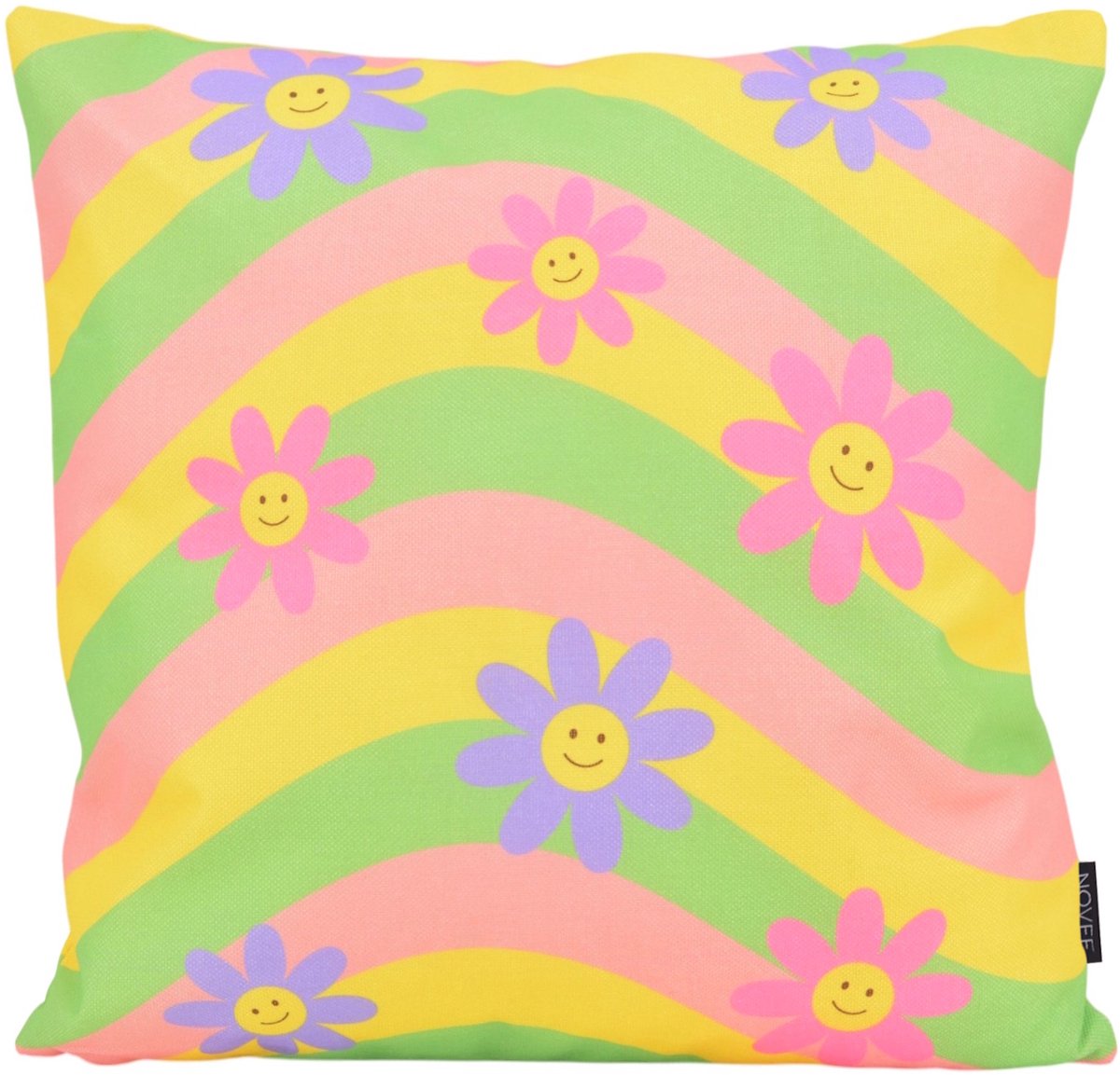 NOVÉE Good Vibes #3 Kussenhoes | Outdoor / Buiten Collectie | 45 x 45 cm | Katoen/Polyester multi