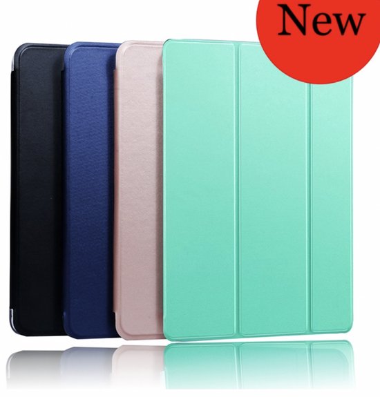 Apple iPad 8 10.2 2020, étui pour iPad 10.2 avec stylet, étui pour tablette pivotant, étui avec support magnétique, étui à rabat en cuir pour tablette Smart Cover Zwart - HiCHiCO