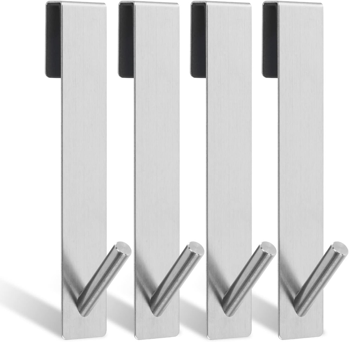 4 stuks - Douchedeur Haken - handdoekhaken - handdoekhouder - rvs deurhaak - muur deurhaak