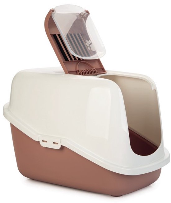 Savic Nestor Earth Kattenbak - Roze/Wit - 56 x 39 x 39 cm