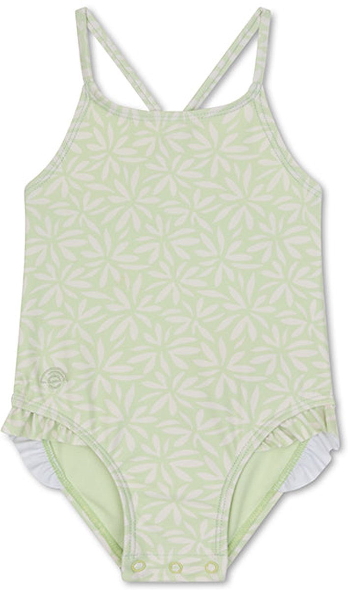 Swim Essentials | Groen Bloemen Meisjes UV Badpak - Maat 86/92