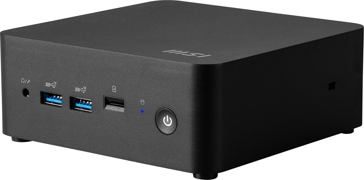 MSI Cubi NUC 1MG-002EU Intel Core 5 120U 8 GB DDR5-SDRAM 512 GB SSD Windows 11 Pro mini-pc zwart