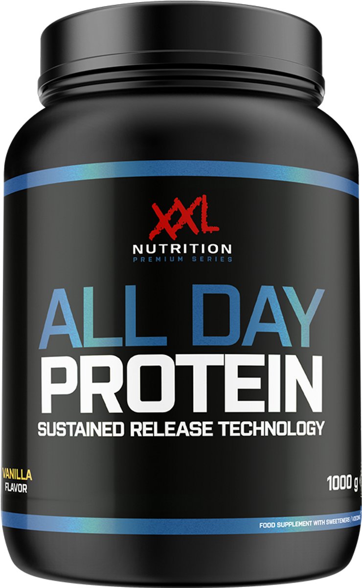 Goedkoopste XXL Nutrition - All Day Protein - 80 Eiwit - Eiwitpoeder, Proteine poeder, Eiwitshake, Proteine Shake, Whey Protein - Diverse Smaken - Vanille - 1000 Gram (25 shakes