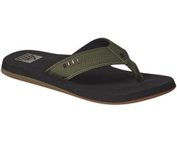 Reef The Layback black/Olive Heren Slippers - Zwart/Olijfgroen - Maat 46