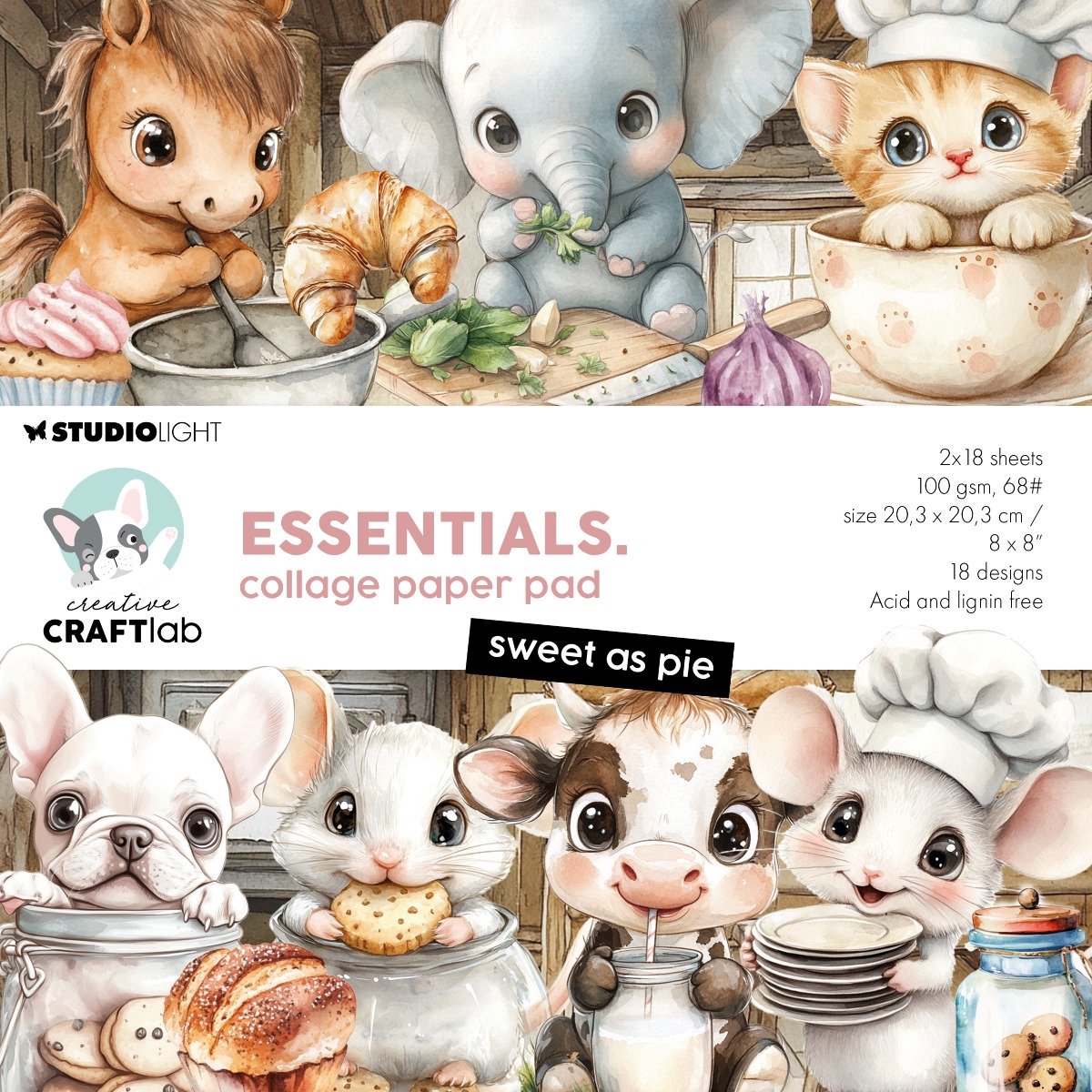 Collage paperpad Sweet as pie - Essentials nr. 382