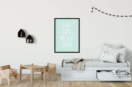 Pef Eigenlijk Bezienswaardigheden bekijken DesignClaud Cool kids never sleep - Kinderkamer poster - Babykamer poster -  Decoratie... | bol.com