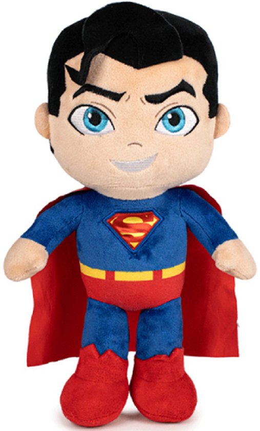 Superman (glimlach) DC Comics Pluche Knuffel 22 cm - Speelgoed Superheld Knuffels voor Kinderen Jongens Meisjes - DC Comics Marvel Plush Toy - Clark Kent Batman
