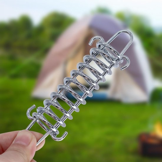 10 Dubbele Haak Zonnezeil Trekveer, Tent Spanner luifel, Tent veer Gesp, voor Kampeertenten, Luifels, Luifels, Bevestigingsaccessoires, Roestwerende Trekveren