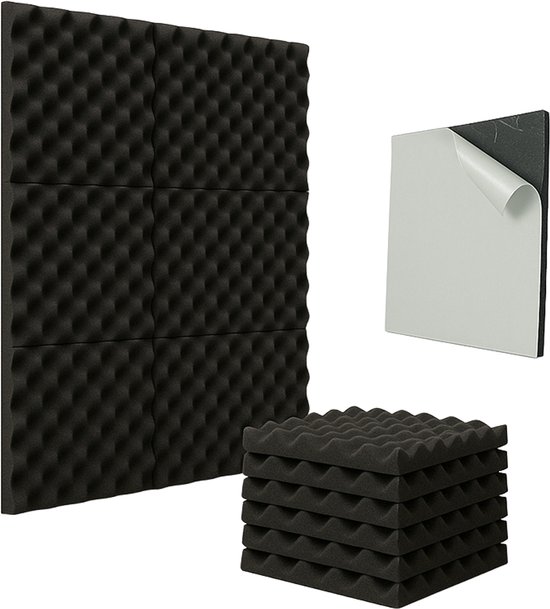 Foto: True sound geluidsisolatie studio foam 6 stuks 30x30x5cm acoestic foam