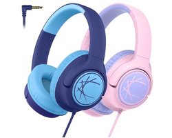 StayPowered Kinderheadset - Gehoorbescherming en Gemoedsrust Gecombineerd! - met Volumebegrenzing - Kristalhelder Stereogeluid - Draaibare Oorschelpen - Verstelbare Hoofdband - Compact Design - Jongen/Meisje Set - Levering Sneller dan Aangegeven!