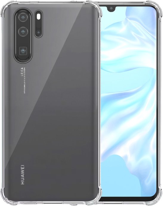 Coque de téléphone Smartphonica pour Huawei P30 Pro , coque arrière transparente antichoc en silicone TPU avec bord pare-chocs