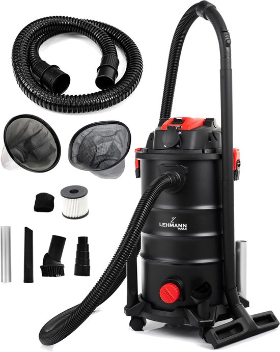 Industriële Stofzuiger - Werkplaatsstofzuiger - Droog / Nat Stofzuiger Met Stopcontact Voor Gereedschap Met Hepa Filter 1800w Limiteddeals