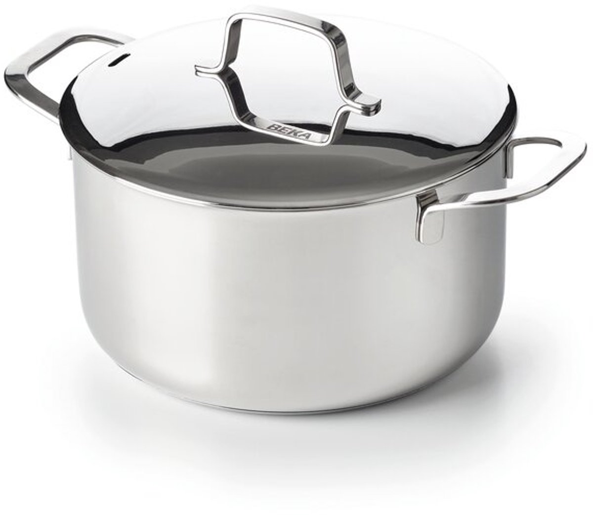 Beka Maestro kookpot/kookpan – Ø16 cm – 2L - RVS – PFAS–vrij - Deksel met stoomgleuf - Volumeaanduiding -Geschikt: inductie & vaatwas