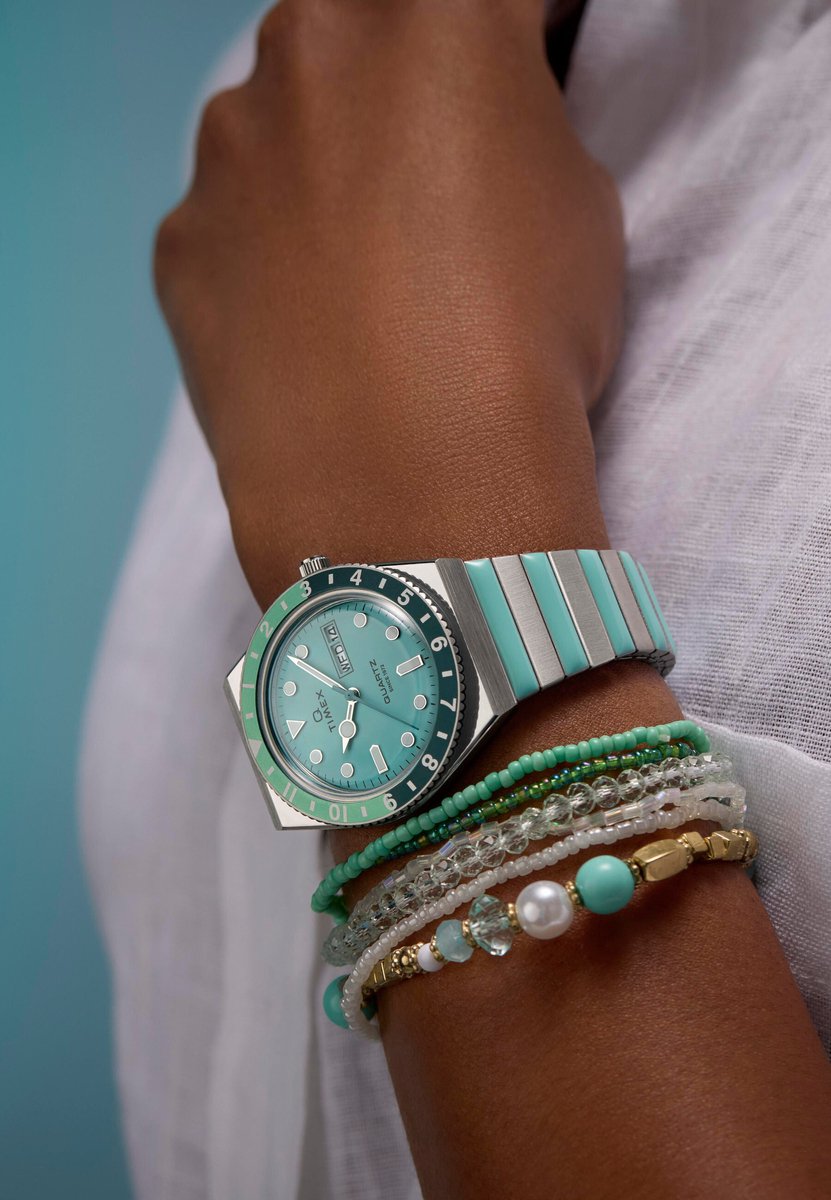 Timex Q Timex Quartz Analoog Horloge Paars Kast: 100% Roestvrij Staal | Armband: 100%Roestvrij Staal 36 TW2W87600AJ, TW2W87700AJ, TW2W87800AJ