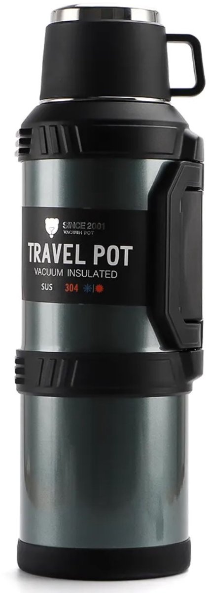Conway Living - 4 Liter Thermosfles - Ideaal voor Gezinnen & Groepen - 3-Lagen Roestvrij Staal - 24 Uur Warm of Koud - Thermosflessen - Lekvrij & Vaatwasserbestendig