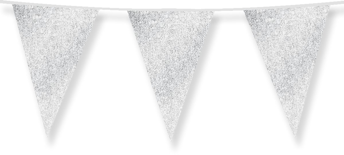 Glitter flags 20 x 30cm - Silver