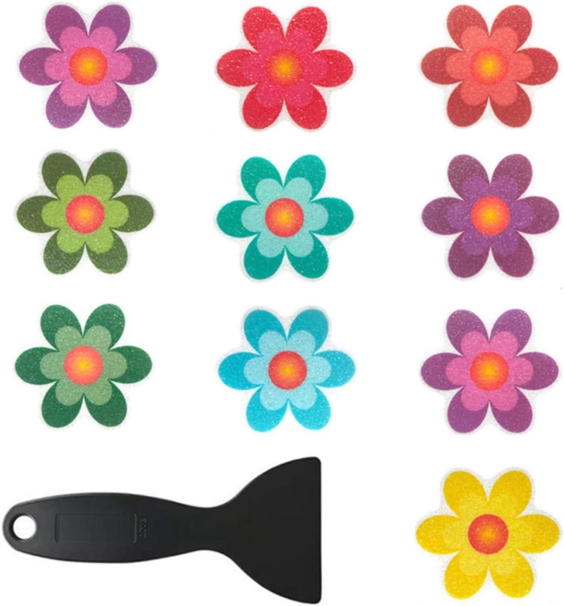 Bloemen antislip stickers voor badkuip trappen douches gladde oppervlakken 10 stuks