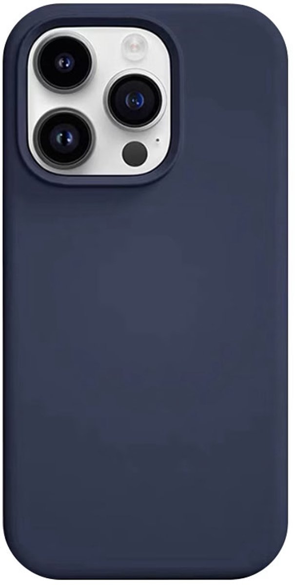 Trusmi CF33-046- iPhone 15 Pro Max siliconen hoes – Donkerblauwe kleur, Slim Fit Beschermcase, Slank Design, Schokbestendig, Anti-Vingerafdruk en Krasbestendig