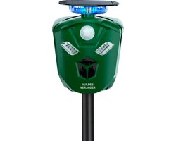 Vulpes Goods® Verjager - Ultrasone Kattenverjager op zonneenergie - Kattenschrik - Marterverjager - Dierenverjager - Waterdicht & 360° bescherming - Afweermiddel voor Ongedierte - PRO versie
