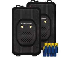 Vulpes Goods® Verjager - Marterverjager - Ongedierteverjager - Multifunctionele Set Binnen & Buiten - Batterijen, 12V & Auto accu - Marters, Muizen & Ratten - Steenmarter Verjager PRO - 2 stuks - Incl. Batterijen