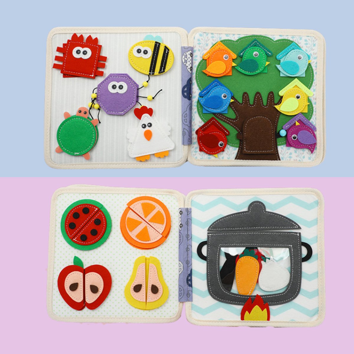Joymaxx® Busy Board - Montessori Baby Speelgoed 1 jaar - Activiteitenboek - Sensorisch Speelgoed 6 maanden - 2 jaar- Activiteitenbord Meisjes en Jongens Speelgoed 1 jaar - Peuterspeelgoed voor in de auto — afbeelding 3
