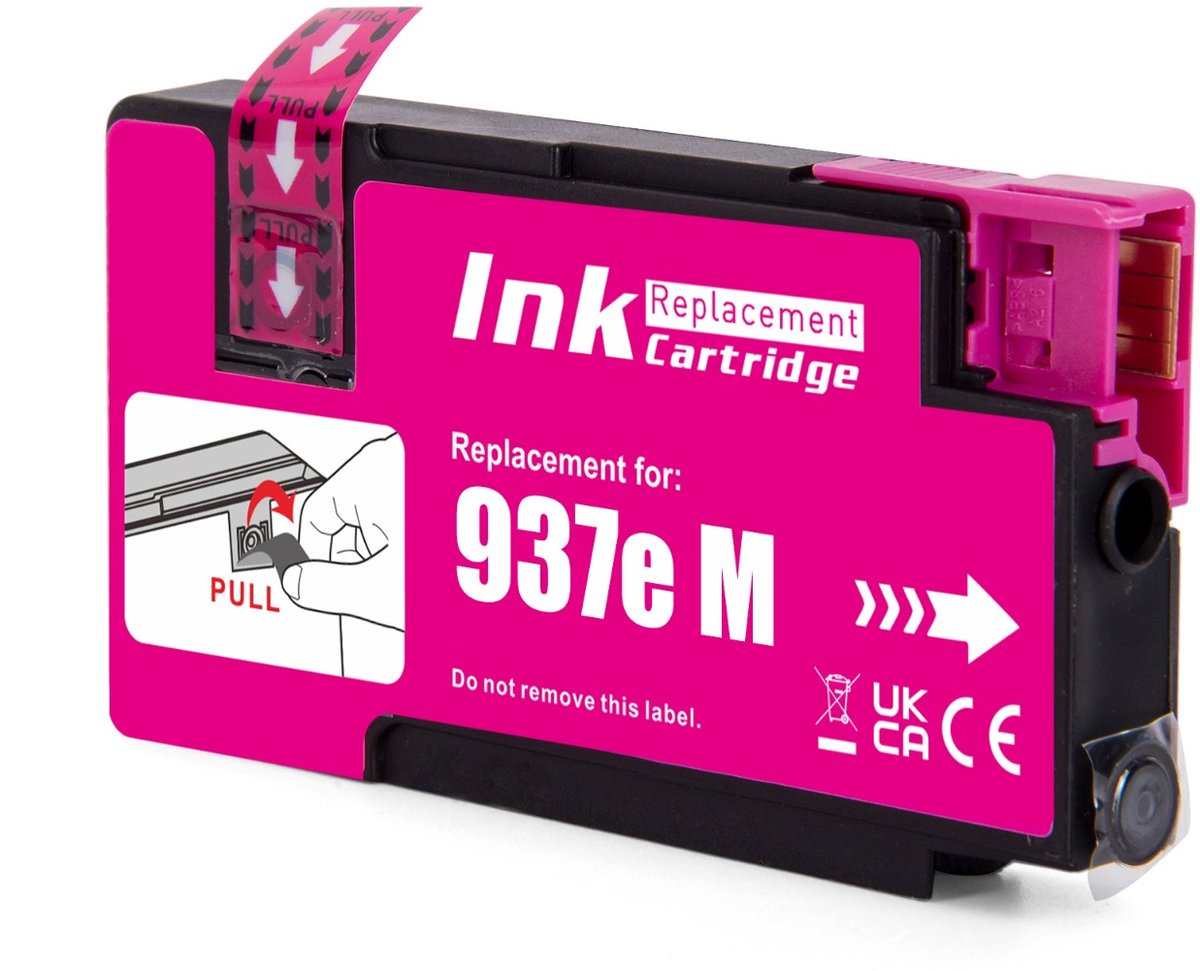inktcartridge geschikt voor HP 937e XL | 1x Magenta geschikt voor HP 937 EvoMore - 937e - HP OfficeJet Rro 9110b - 9130b - 9120b - 9117b