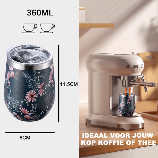 Brisby Koeltas 7L Japanese Flower + 2 Brisby Thermosbekers Japanese Flower – Complete Lunch-set voor Onderweg! van Brisby — afbeelding 3