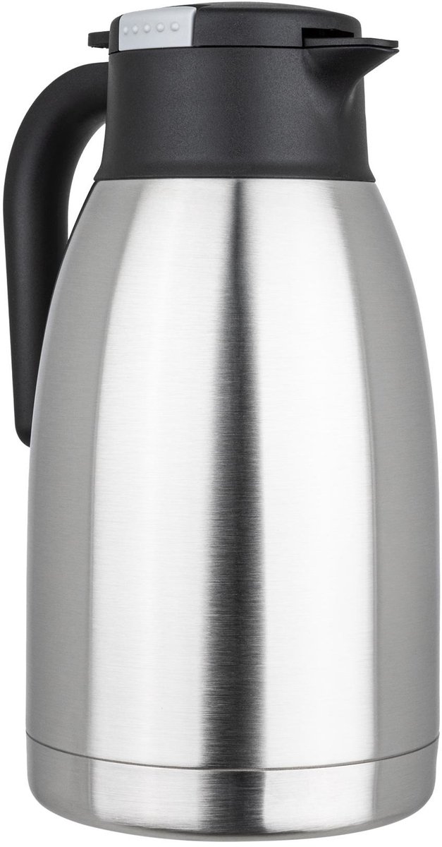 HI Thermoskan - 2L - dubbelwandig - RVS - mat - koffie / thee - vacuüm isolatie