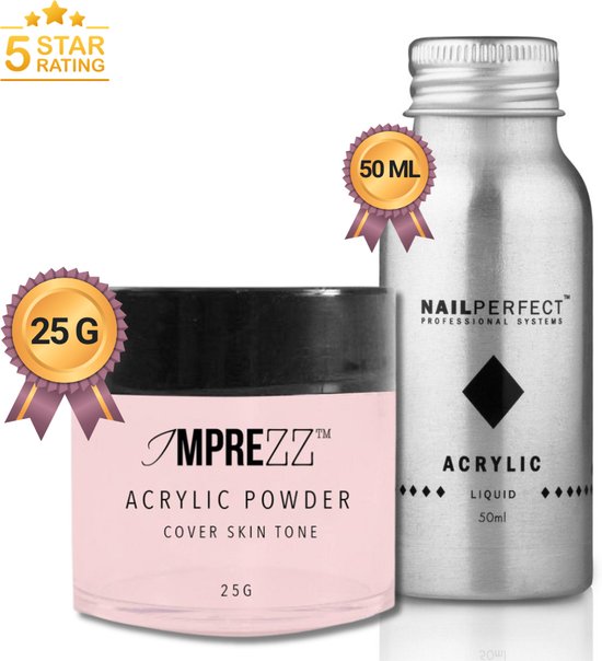 Foto: Guap acryl starterspakket nude acryl poeder acryl vloeistof acryl nagels nepnagels nagelverlenging acrylic kit nails nude cover skintone
