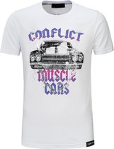 Conflict T-Shirt Muscle Cars White