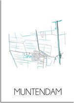 DesignClaud Muntendam Plattegrond poster  - A3 poster (29,7x42cm)