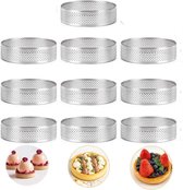 Moules à gâteaux ronds - Moule de Cuisine - 10 pièces - Acier inoxydable - 10 cm