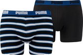 Puma - Boxer Retro Stripe - Zwart - Heren - maat  L