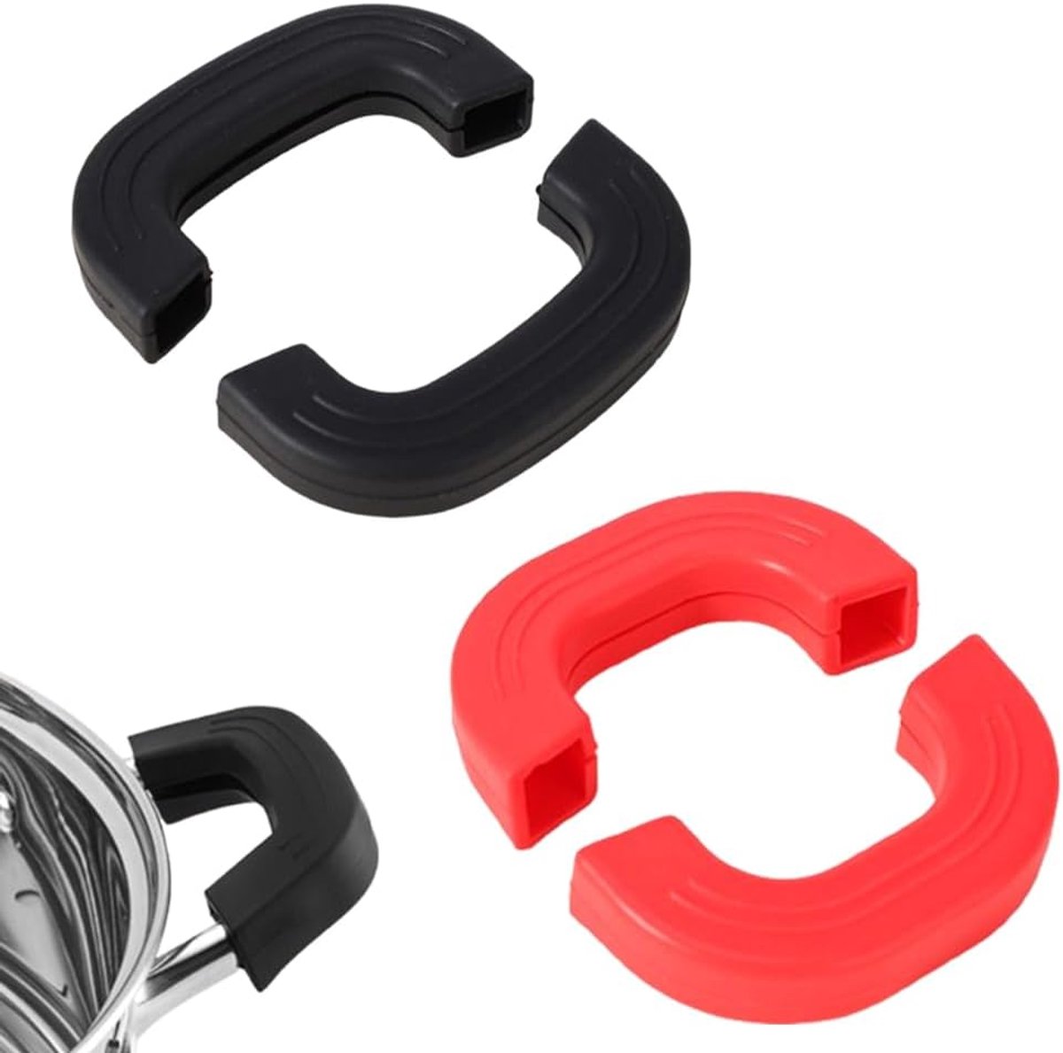 Pannenlappen van siliconen - Set van 4 stuks, hittebestendig en antislip