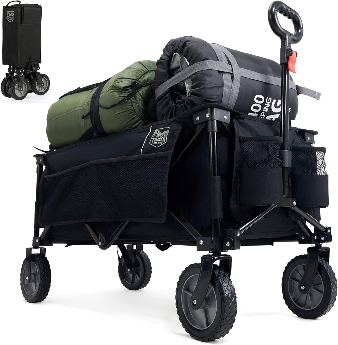 Opvouwbare Bolderkar XXL - Strandwagen met Bekerhouder - 1 stuk