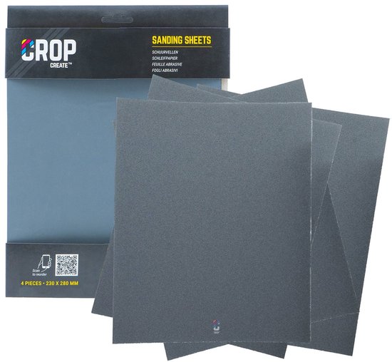 Papier de verre imperméable CROP grain 1200 - 230x280mm - 4 pièces