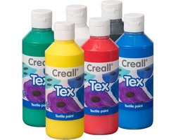 Textielverf creall tex 6 stuks 6 kleuren 250ml | Set a 6 fles