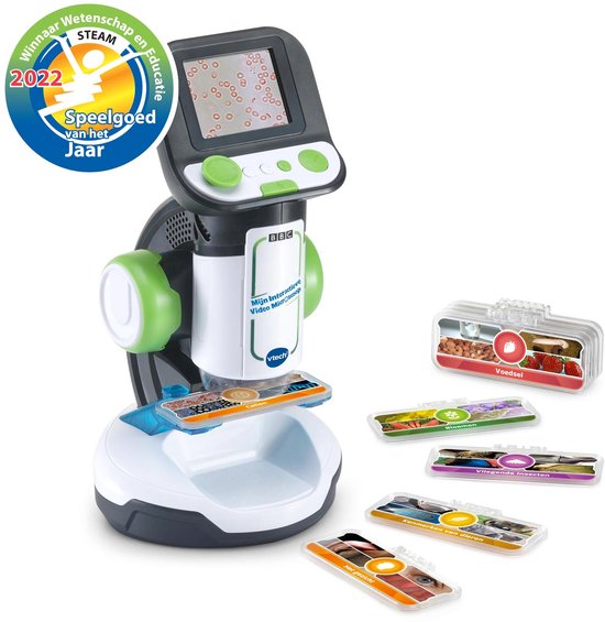 VTech Mijn Interactieve Video Microscoop voor Kinderen - Educatief & Interactief Speelgoed - Maak Kennis met de Microscopisch Kleine Wereld - Cadeau - Vanaf 7 Jaar