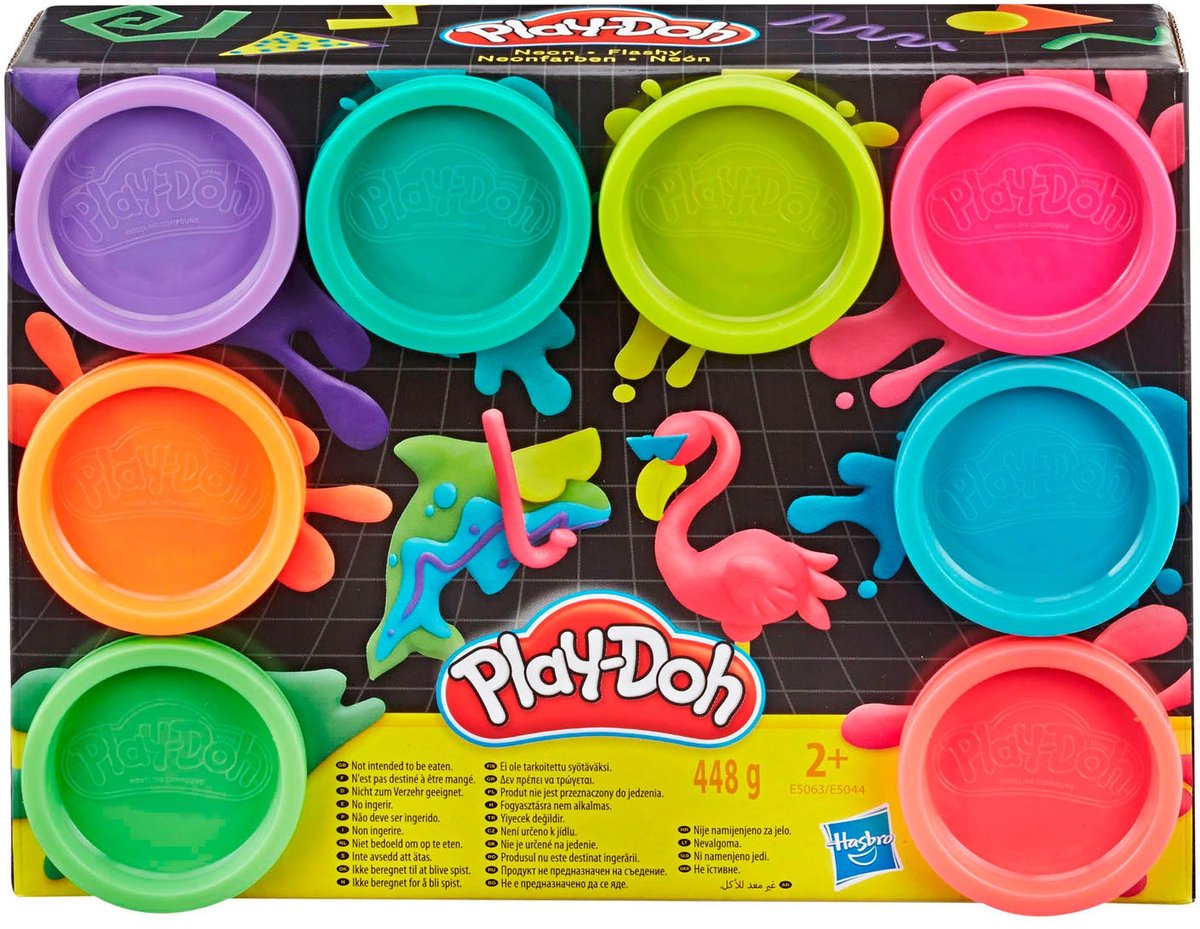 Play-Doh 8 Pack - Boetseerklei - Felle Kleuren — afbeelding 2