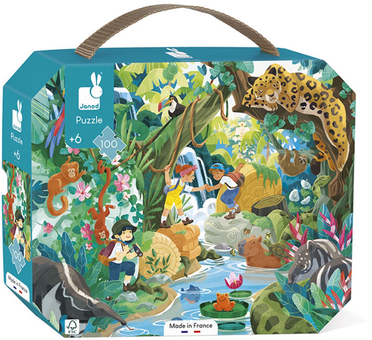 Janod koffer puzzel 100st - Inca