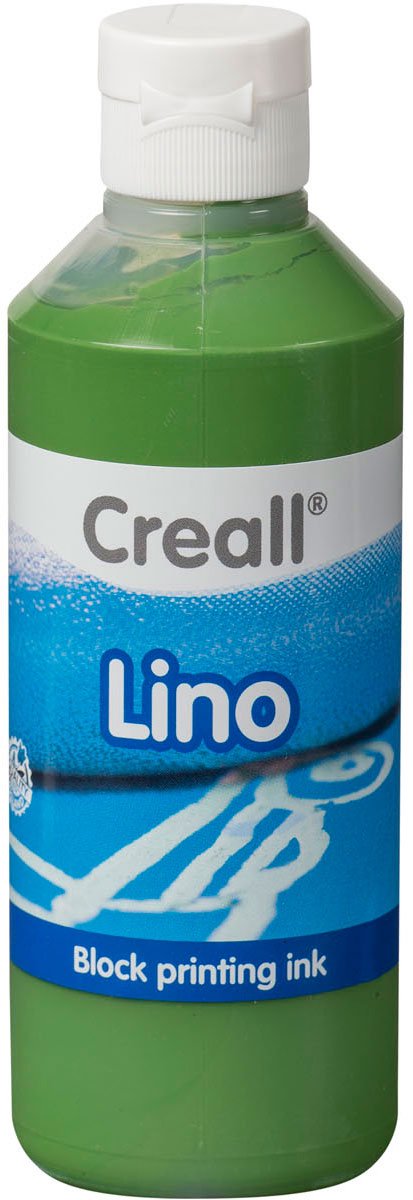 Creall lino verf groen 250ml - blokprintverf voor linoleum en hout.